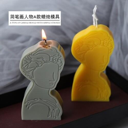 3DSilicone Portrait Candle Mould Aromatherapy Candle Mould DIYCandle Making Mold 3DSilicone Portrait Plaster Mold silicone mold