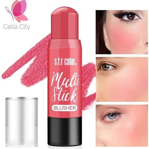 Cellacity 6 color blush makeup peach color lip and cheek tint Blusher sticker Long Lasting Nude Natural woman Cosmetics
