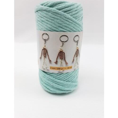 Twisted Cotton Macrame Scanning Floss 250 Gram 100 % Cotton 3mm Cord Colorful Braided Solid Core Cord For DIY
