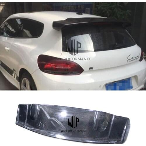 VW Scirocco High Quality Carbon Fiber Rear Spoiler Car Styling Wings For Volkswagen Scirocco Car Body Kit 2009-2014