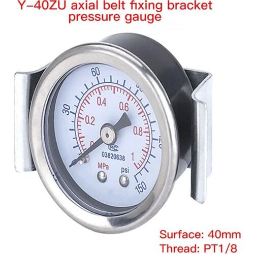 Y-40ZU clamp type pressure gauge bracket barometer 1 minute 2 minutes 0-1Mpa 50 40MM surface