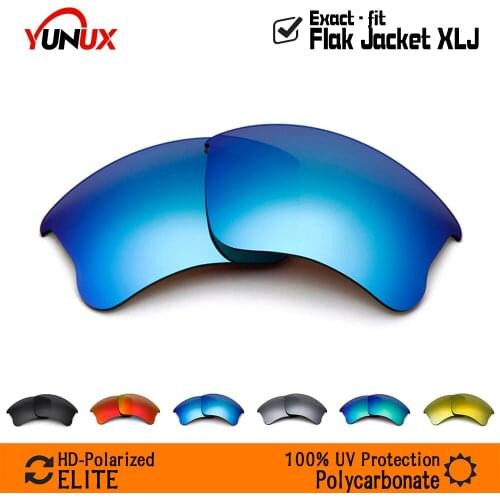YUNUX Polarized Lenses Replacement for Oakley Flak Jacket XLJ Sunglasses (Compatible Lens Only) - Only Lenses