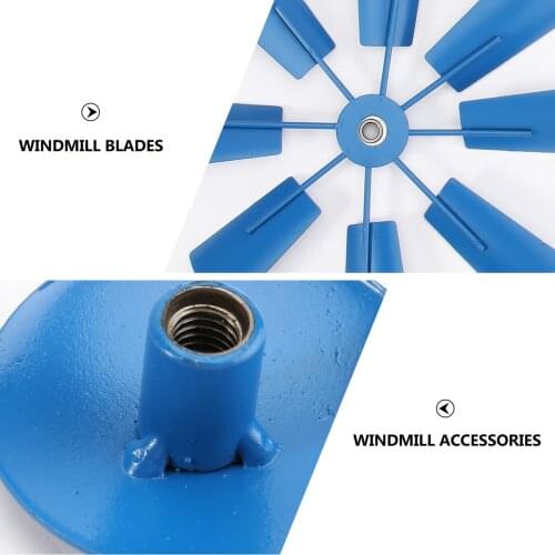 1pcs Decorative Windmill Iron Windmill Wind Spinner Winnower Decor Winnower Garden Wind Ornament for Park Garden Outdoor Yard
