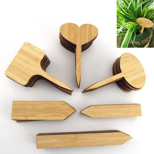 10/20pcs Bamboo garden flower Plant Labels SignTags stand Markers Vegetable t type for Nursery Pots Garden Seedling Mark Tools