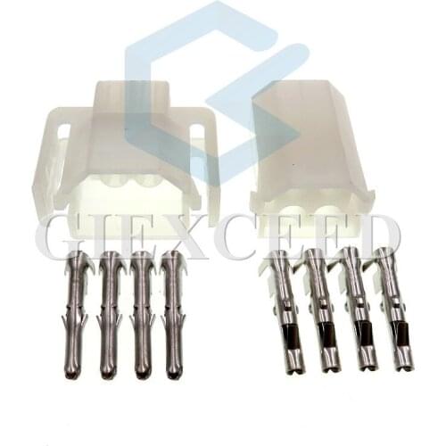 2 Sets 4 Pin Automotive Electrical Female Male Wiring Harness Socket Auto Plugs