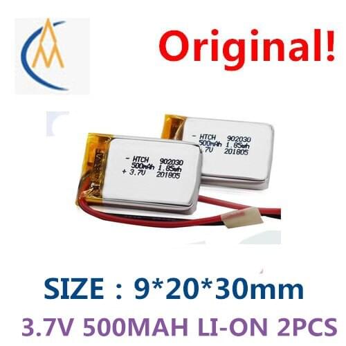 2PCS 902030 lithium polymer battery 500 mah LED lights with UN38.3 TWS bluetooth battery charging storehouse