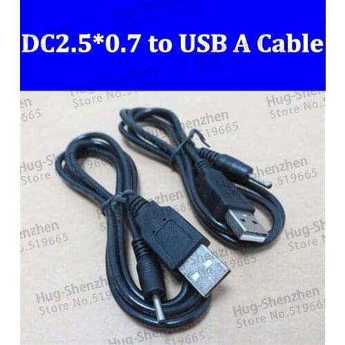 5pcs Straight USB A 2.0 male Power Supply Charging Cable to DC 2.5x0.7mm male Connector Cord for Tablet charging