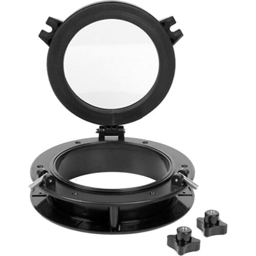 8" Boat Window Port Portlight Porthole Yacht/RV Round Marine Port Hole Stainless Steel Rubber Seal ABS Boat Accessories Marine