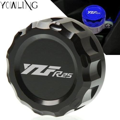 Motorcycle Accessories Rear Brake Fluid Reservoir Cover Cap YZF-R25 Parts For Yamaha yzf R25 YZFR25 2014 2015 2016 2017 2018