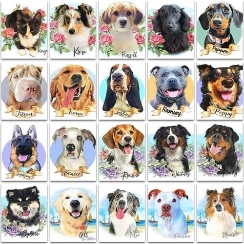 Diamond Painting embroidery mosaic Cross stitch Animal Cat Bulldog Teddy Dog Puppy Cute Schnauzer Husky Kit Samoyed home decor