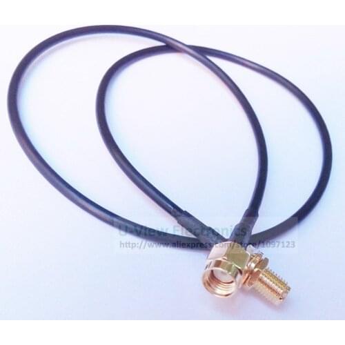 NCHTEK Antenna RP-SMA Male to Female Coaxial Connector Cable For WiFi Router Black Color About 50CM/Free Shipping/1PC