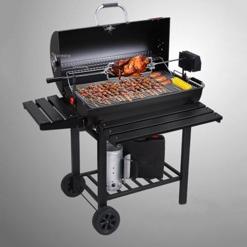 Stainless Steel Household Villa Hotel BBQ Grill Outdoor Courtyard Camping Grill American Smoked Barbeque Grills for 5 People Use