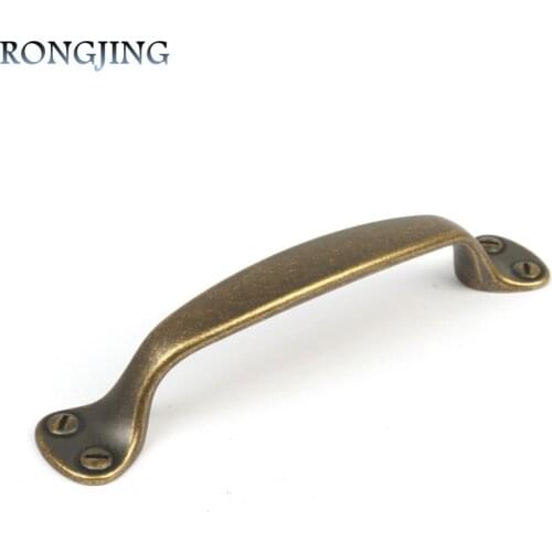 96mm Bronze Kitchen Cabinet Drawer Handles Antique Bedroom Furniture Cupboard Handle Closet Dresser Drawer Knobs Wine Box Pulls
