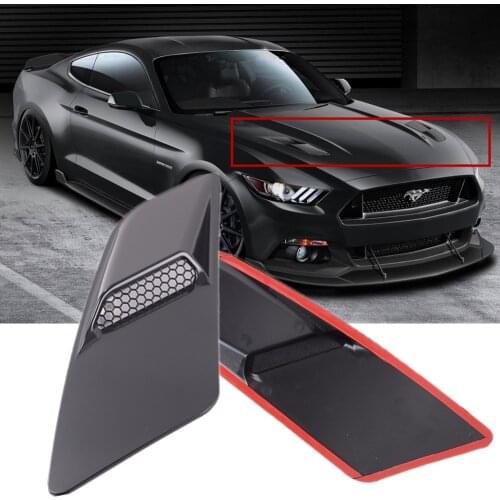 Black Car Air Intake Trim Panel For Ford Mustang 2015 2016 2017 Front Hood Vent