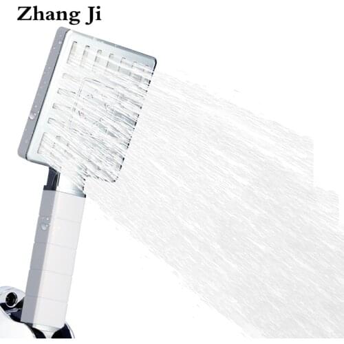 Zhang Ji Quality Bathroom Adjustble 3 Function Shower Head ABS Square Pattern High Pressure Boost Rainfall Shower Head