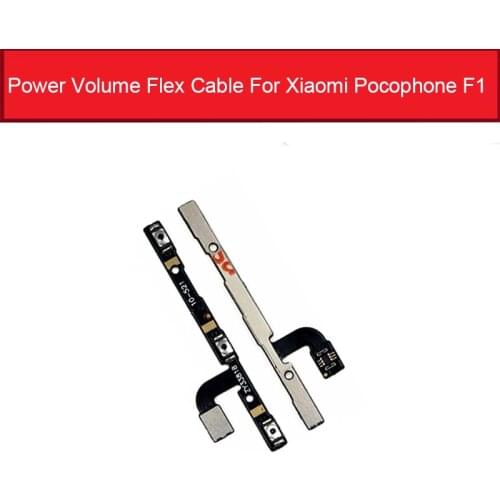 Power & Volume Flex Cable For Xiaomi Mi Pocophone F1 Power & Volume Switch Button Flex Ribbon Cable Replacement Repair Parts