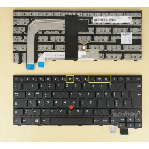 Italian ITA Keyboard for Lenovo Thinkpad T460S, T470S, 13 Gen 1, 13 Gen 2, 01YR063 00PA510 00PA428 01YT117, Black Frame, New