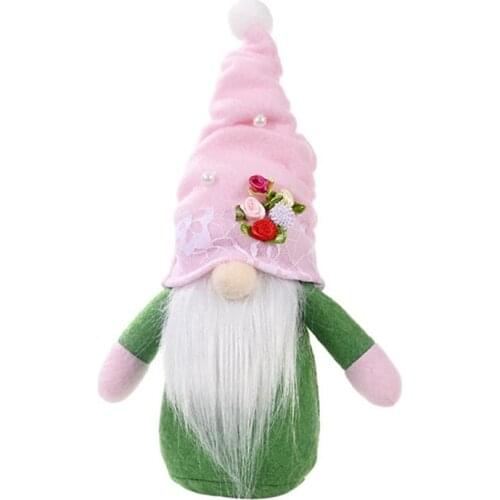 Dwarf With Flowers Gnome Easter Mothers Day Gnomes Plush Elf Decoration Cute Creative Faceless Doll Party Festival Home Decors
