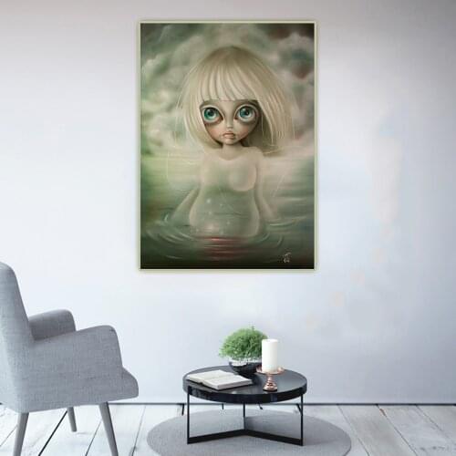 Citon Mark Ryden《Water Spirit》Canvas Art Oil painting Artwork Poster Picture Modern Wall Decor Home Living room Decoration