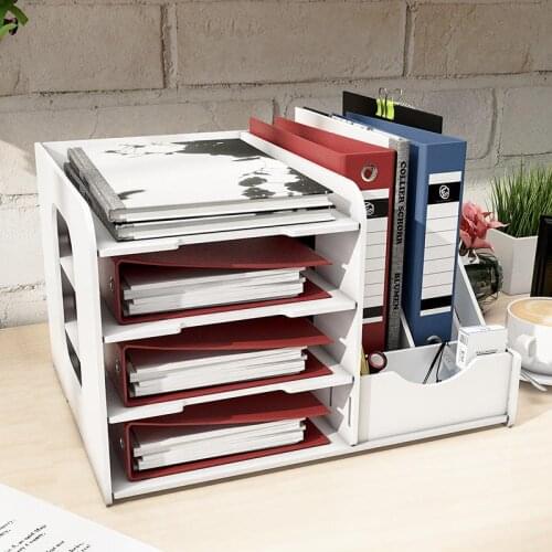 Creative Small Bookshelf Office Multifunctional Storage Box Multi-layer High-capacity Stationery Racks Office Supplies