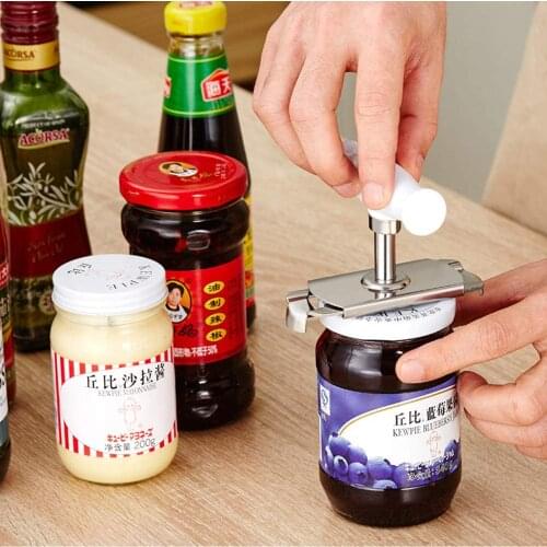 Stable Stainless Steel Jar Openers Glass Creative Can Opener Jar Bottle Adjustable Hand Manual Easy Gadget Kitchen Useful Too