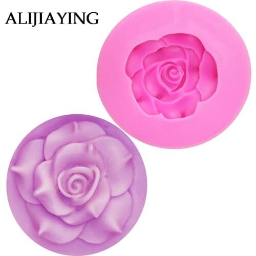 M0351 3D Rose Flower Silicone Mold Fondant Gift Decorating Chocolate Cookie Soap Polymer Clay Resin baking molds