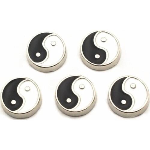 Newest 12pcs/lot Charms Tai Ji Floating Charms for Floating Memory charms Lockets DIY Jewelry