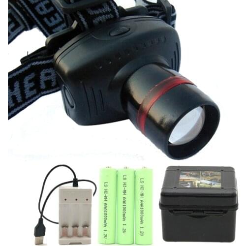 Litwod Zoom lens AAA Battery Head Lamp Mini LED Headlamp 3 Mode Energy Saving Outdoor Head light Camping Headlight