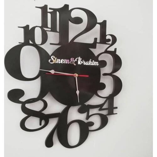 HLO 2021 Personalized Wall Clock With Big Numbers Quality Material Stylish Living Room New Modern Horloge Murale Modern Trendy