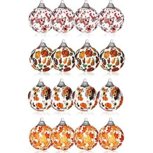 Fall Hanging Ball Ornament Tree Fabric Autumn Hanging Ornaments for Fall Autumn Thanksgiving Day Party Home Decoration