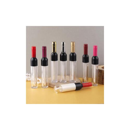 5ml Empty Wine Shaped Lip Gloss Tube Lipstick Tubes Reffilable Bottle Cosmetic Packaging Container DIY Sample Bottle Dropship