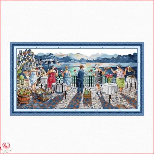Happy Dance Pattern Cross Stitch Kit 14CT 11CT Counted Printing Fabric DIY Chinese Embroidery Kit Home Wall Decoration Painting