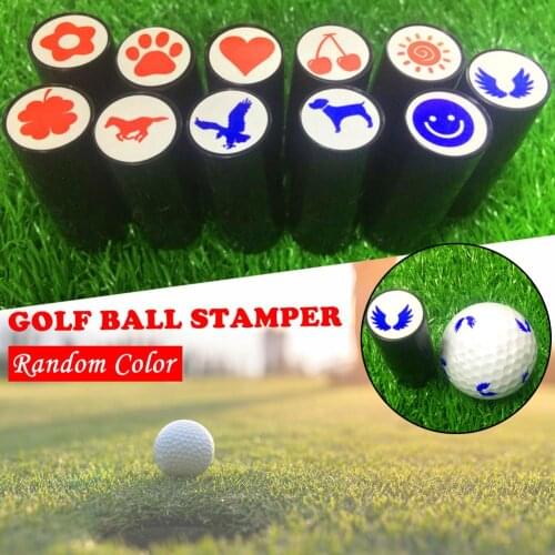 Colorfast Quick-dry Golf Ball Stamp Stamper Long Lasting Golf Ball Marker Impression Seal Golf Club Gift Golfer Souvenir 1Pc