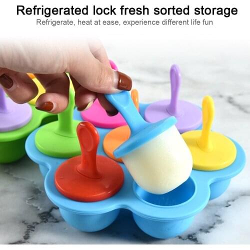 Silicone Ice Cream Ice Pop Mold Homemade DIY Popsicle Mini Cream Ball Maker Ice Cream Frozen Mold Tray