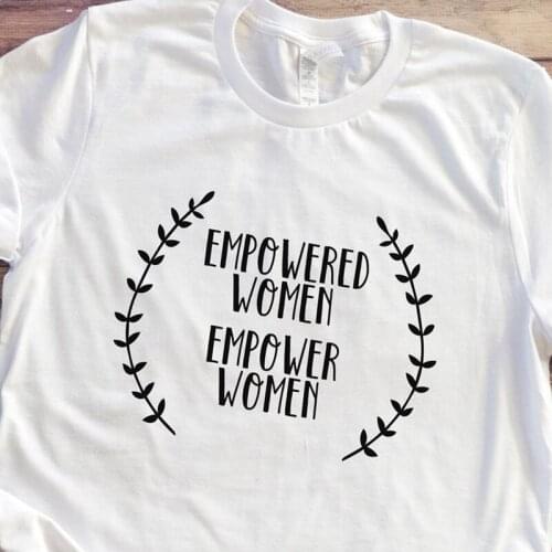 Skuggnas New Arrival Empower Women T-Shirt Fashion Clothing Top Sexy t shirts Hipster Girl Tumblr Trendy Shirts Feminist t shirt