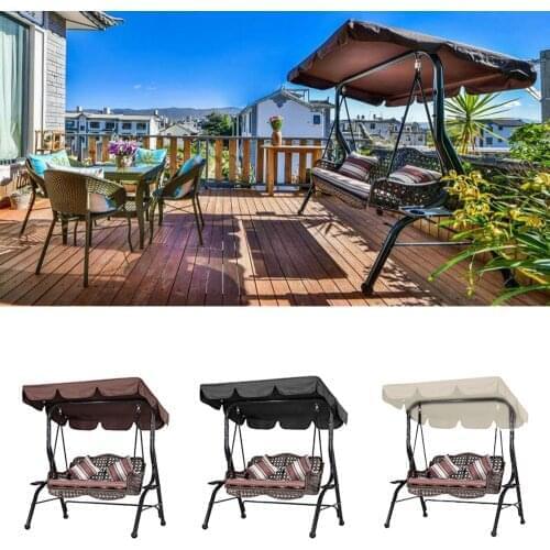 Waterproof Top Cover Canopy Replacement for Garden Courtyard Outdoor Swing Chair Hammock Canopy Swing Chair Awning Canopy Cover