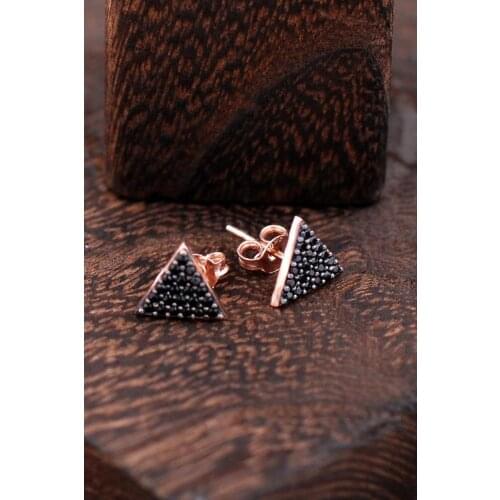 Triangle Rose Silver Earrings I Rings For Women I Earrings For Women I Sterling Silver Earrings I Hoop Earrings For Women