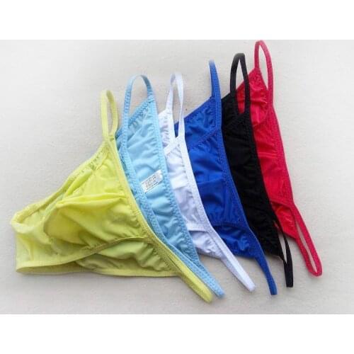 Mens brief Low-waist male panties viscose fork bags translucent panties briefs for men gay underwear