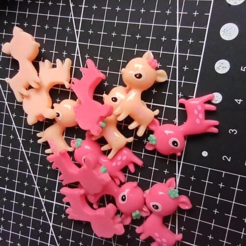 1pcs/lot Resin flat back flower horse 28mm Ornaments Micro landscape Ornaments Creative Home Gardening Decorations