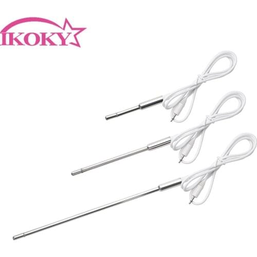 IKOKY Sex Toys for Men Gay Erotic Toys Sex Products Urethral Dilators Stainless Steel Electro Shock Catheters Sounds Penis Plug