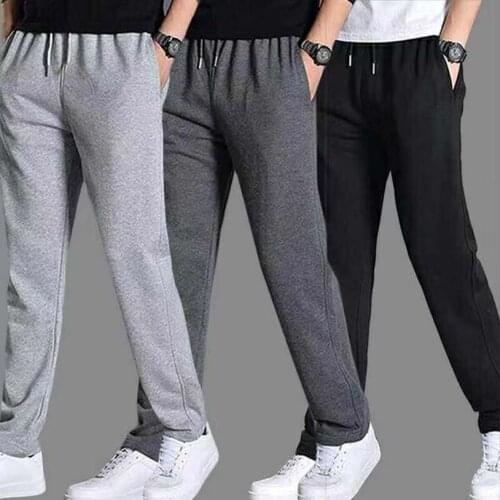 2021 Spring Mens Clothing Sweatpants Sports Pants Tracksuit Casual Trousers Joggers Men Streetwear Sportswear Sweatpants Black