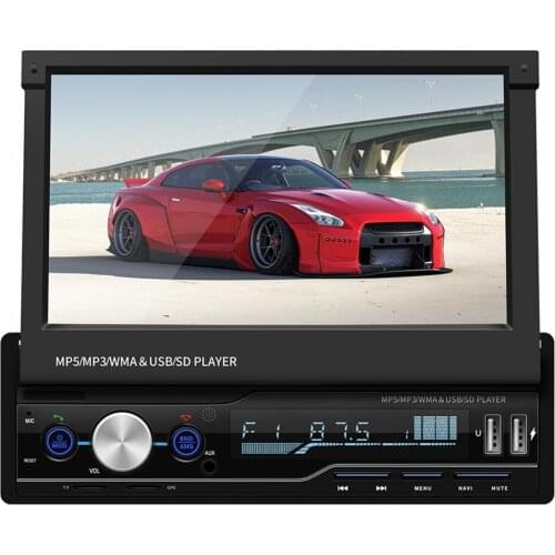 80% Hot Sale Retractable 7 Inch Touch Screen Bluetooth Car Radio Video MP5 Player Accessories