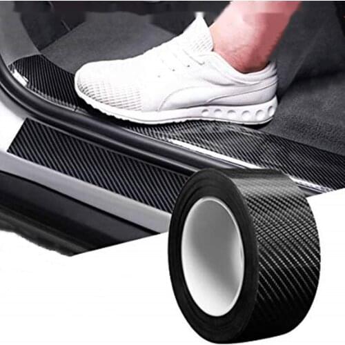 Car Threshold Protection Pad Bumper Carbon Fiber Protective Film Car Wrap Film Car Wrap Film Self-adhesive Anti-collision Film