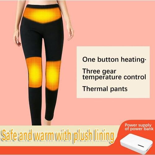 Winter Electric Heated Warm Pants Unisex USB Heating Elastic Intelligent Constant Temperature Heated Camping Ski Warm Pants