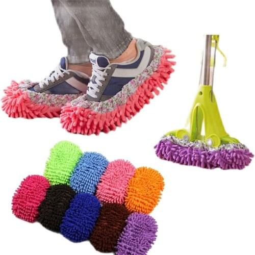 1Pcs Chenille Lazy cleaning shoe covers Mop Slippers Foot Socks Multi-Function Household Cleaning Cloths Tools Accessories