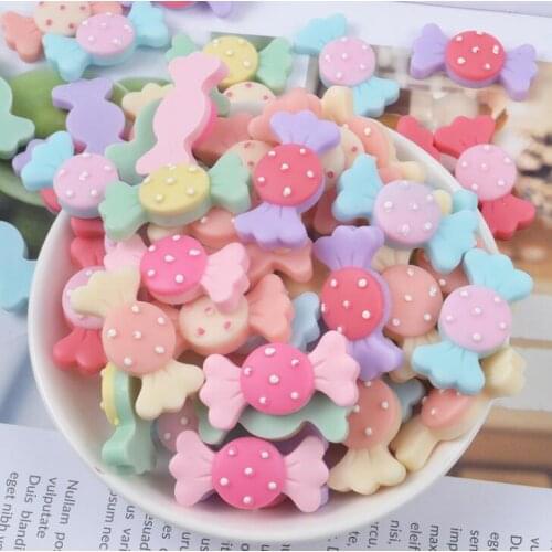 10pcs/lot Resin Cute Kawaii Candy, Resin Flat back Cabochons for Hair Bow Center, Scrapbooking, DIY