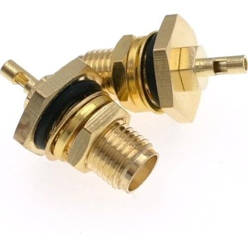 10pcs Waterproof SMA Female O-ring nut bulkhead RF Connector For MHF4 IPEX U.FL MHFIV 0.81mm IPX 1.13 Cable