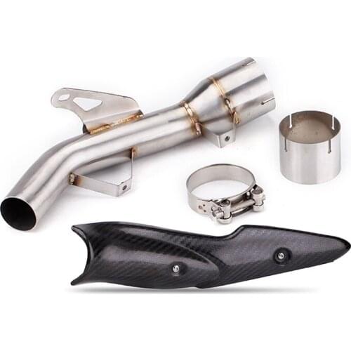 2017 2018 2019 Z900 Delete Catalyst Exhaust Pipe Motorcycle Stainless Steel Slip On Original Mufflers Carbon Fiber Heat Guard