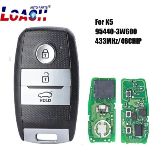 3 Button 433MHz ID46 Chip Smart Remote Car Key Fob for Kia K5 Sportage Sorento 2014 P/N 95440-3W600