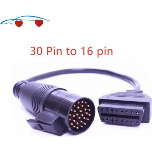 30 Pin to 16 pin OBD2 OBD II Cable Auto Diagnostic Adapter Connector Tool Connector To 16 Pin For IVE-CO